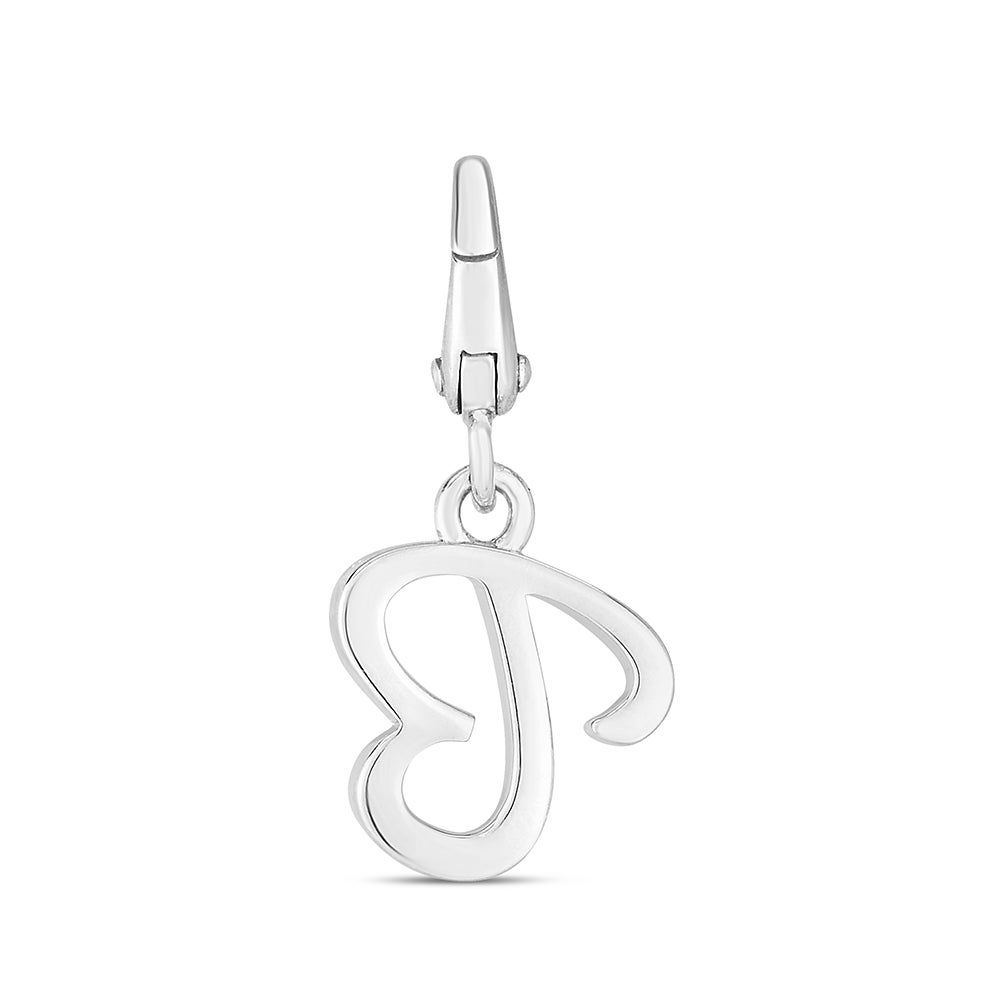 Letter B Charm in Sterling Silver
