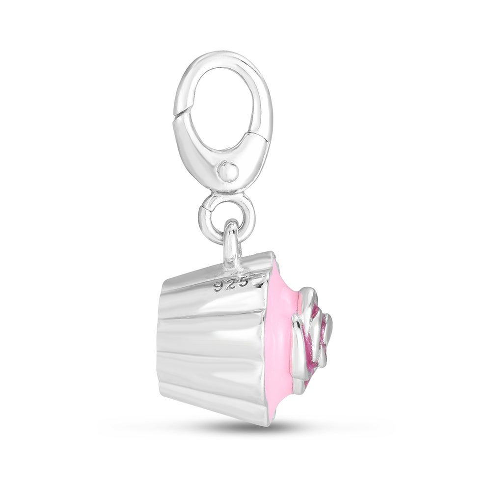 Cupcake Charm in Sterling Silver