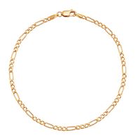 Figaro Link Bracelet in 14K Yellow Gold