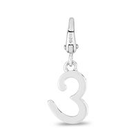 Letter E Charm in Sterling Silver