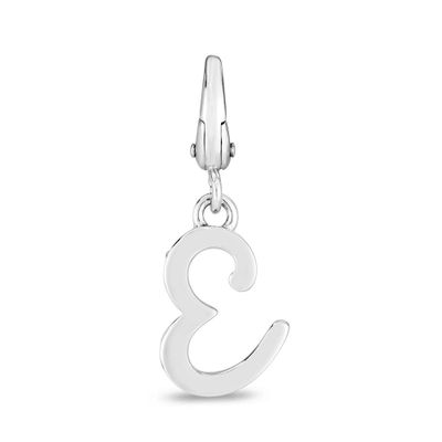 Letter E Charm in Sterling Silver
