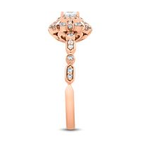 Double Halo Princess-Cut Engagement Ring 14K Rose Gold (3/4 ct. tw.)