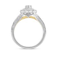 Pear-Shaped Diamond Halo Engagement Ring 14K White Gold (1 ct. tw.)