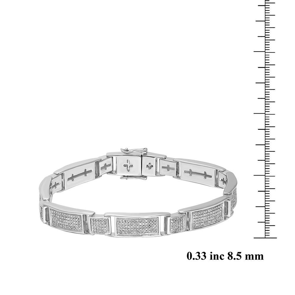Men's 2 ct. tw. Diamond Bracelet in Sterling Silver