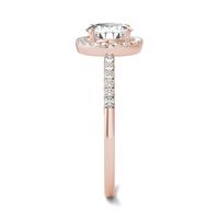 Round Moissanite Halo Ring 14K Rose Gold (1 1/ ct. tw