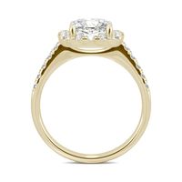 Moissanite Cushion-Cut Halo Ring 14K Yellow Gold (2 5/8 ct. tw.)