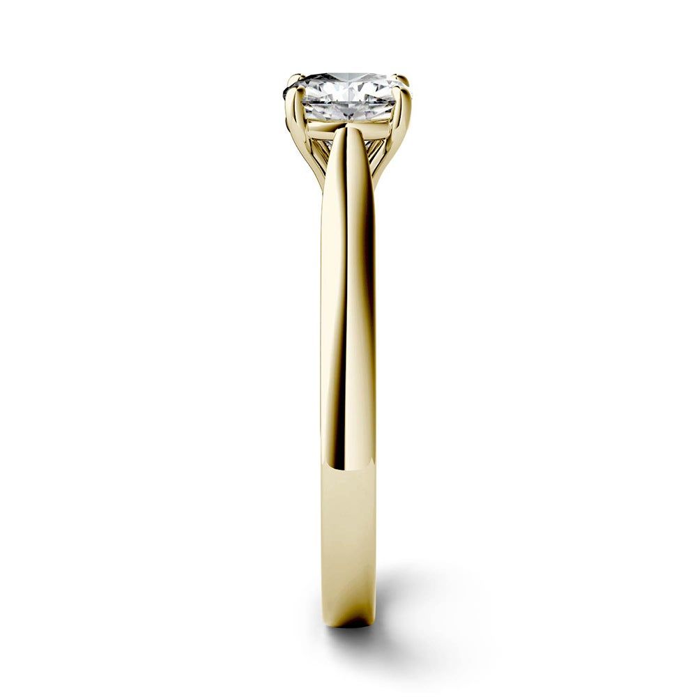 Cushion-Cut Moissanite Solitaire Ring 14K Yellow Gold (1 ct.)