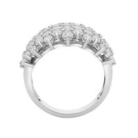 Multi-Row Diamond Tapered Ring 10K White Gold (3 ct. tw.)