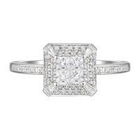 Quad Princess-Cut Diamond Ring 10K White Gold (1/2 ct. tw.)