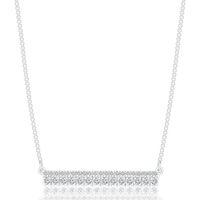 Stacking Diamond Bar Necklace in 10K White Gold (1/4 ct. tw.)