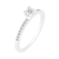 Pave Diamond Promise Ring 10K White Gold (1/7 ct. tw.)