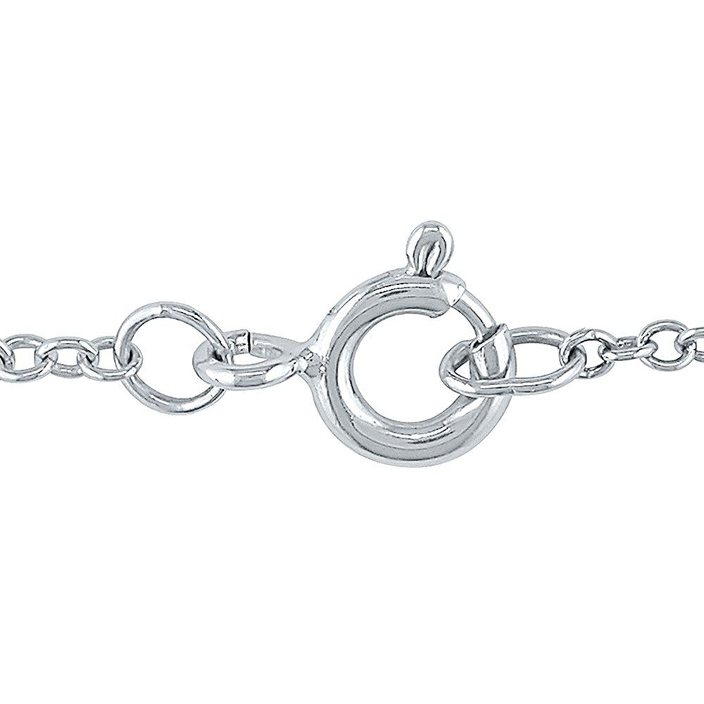 Diamond Infinity Necklace with Graduated Stones in Sterling Silver (1/10 ct. tw.)