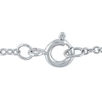 Diamond Infinity Necklace with Graduated Stones in Sterling Silver (1/10 ct. tw.)