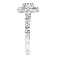 Lab Grown Diamond Round Halo Bridal Set 14K White Gold (3 ct. tw.)