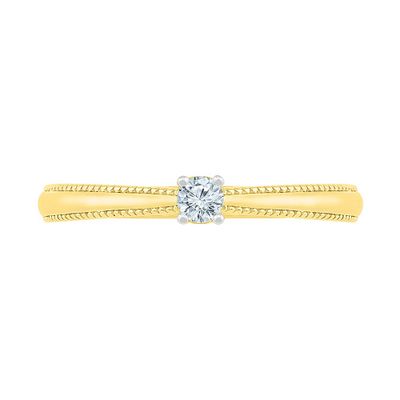 Solitaire Diamond Promise Ring 10K Yellow Gold (1/10 ct. tw.)