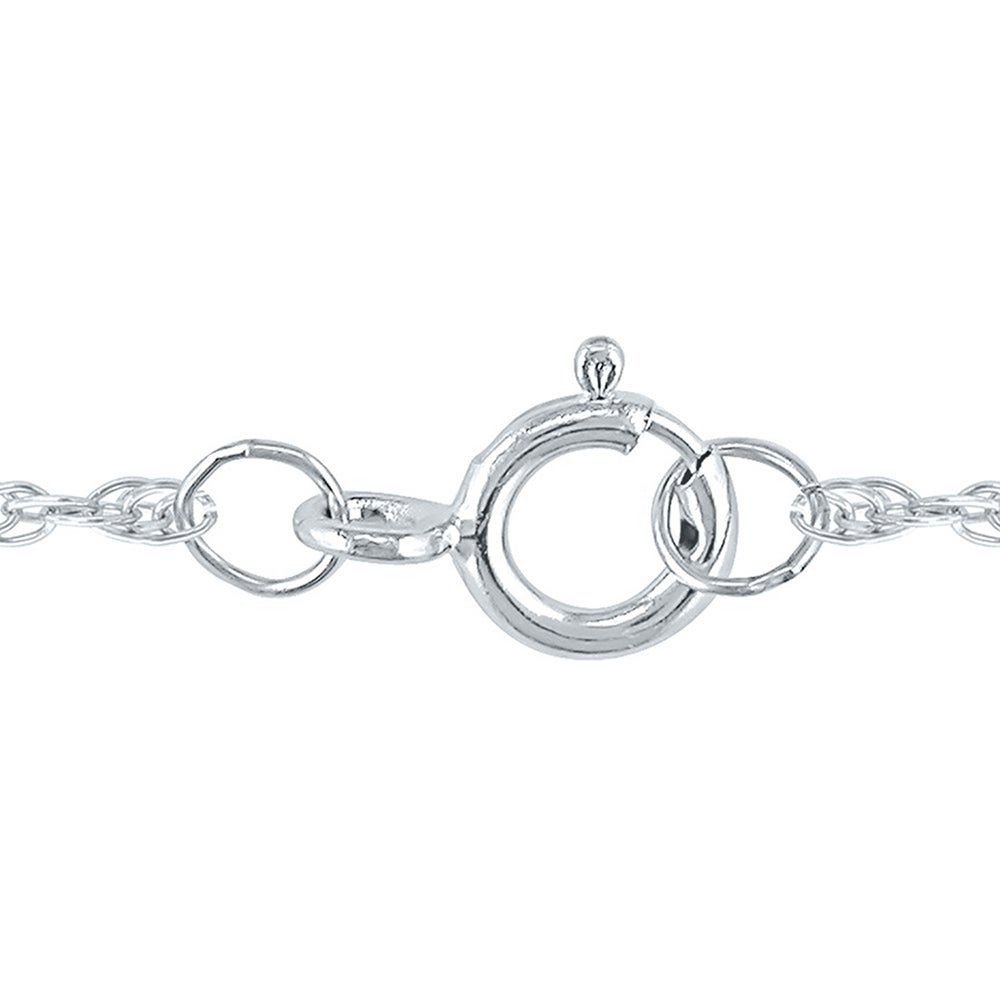 Diamond Infinity Necklace with Three-Stone Design in 10K White Gold (1/10 ct. tw.)
