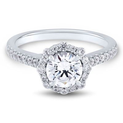 Lab Grown Diamond Limited Edition Round Halo Engagement Ring 14K White Gold (1 7/8 ct. tw.)