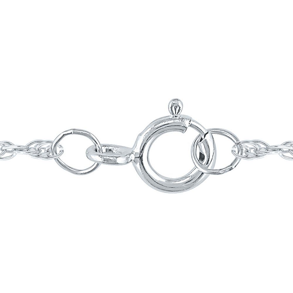 Three-Stone Diamond Necklace in 10K White Gold