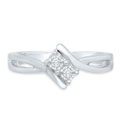 Two-Stone Diamond Accent Ring Sterling Silver