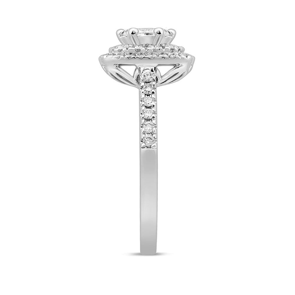 Cushion-Shaped Diamond Engagement Ring 14K White Gold (1 ct. tw.)