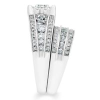 Multi-Row Diamond Bridal Set 10K White Gold (2 ct. tw.)