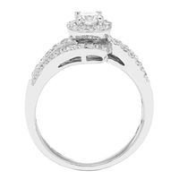 Diamond Bypass Engagement Ring 14K White Gold (1 ct. tw.)