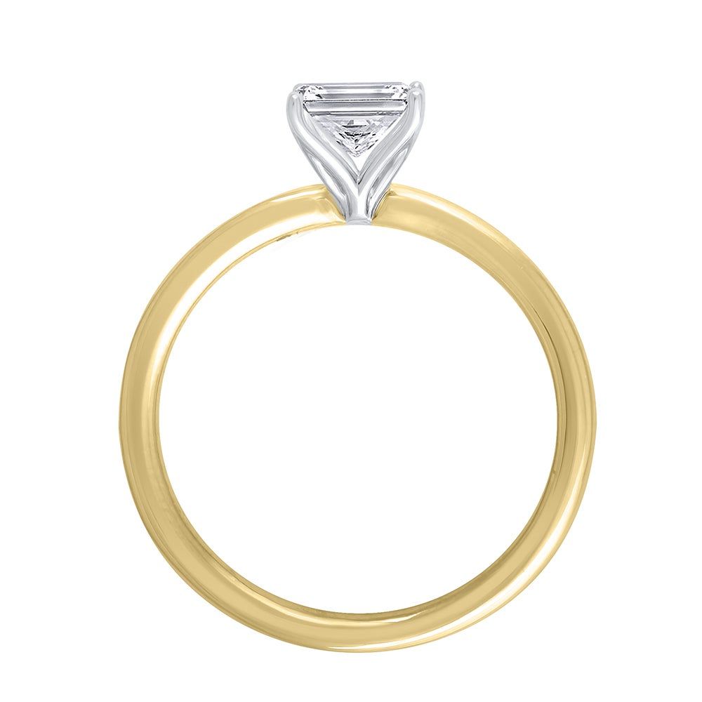Lab Grown Diamond Princess-Cut Solitaire Engagement Ring 14K Gold (3/4 ct