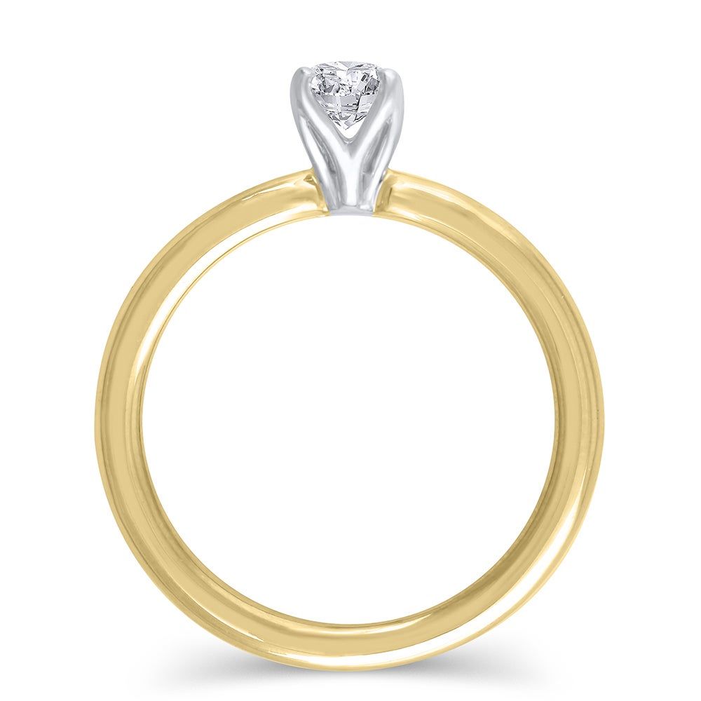 Lab Grown Diamond Oval Solitaire Engagement Ring 14K Gold (/ ct
