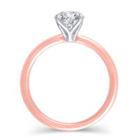 Lab Grown Diamond Round Solitaire Engagement Ring 14K Rose Gold (/ ct