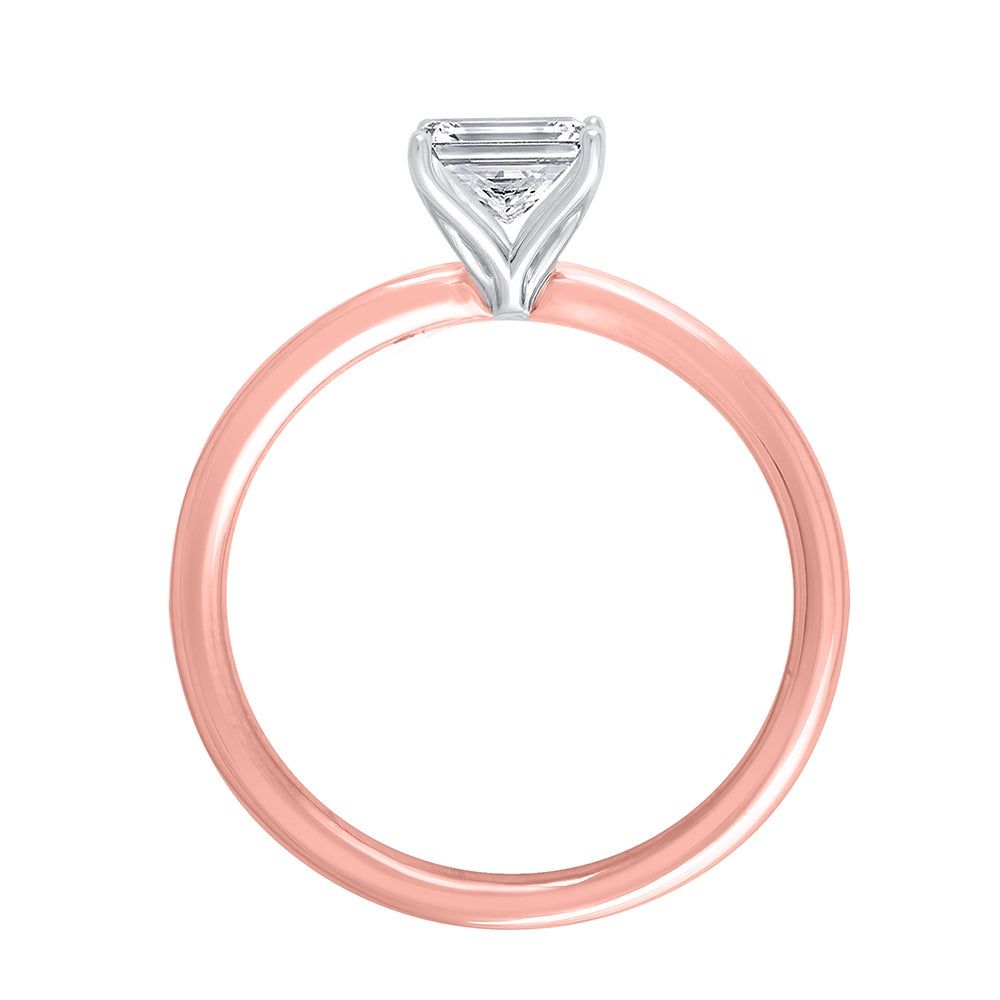 Lab Grown Diamond Princess-Cut Solitaire Engagement Ring 14K Rose Gold (3/4 ct.)
