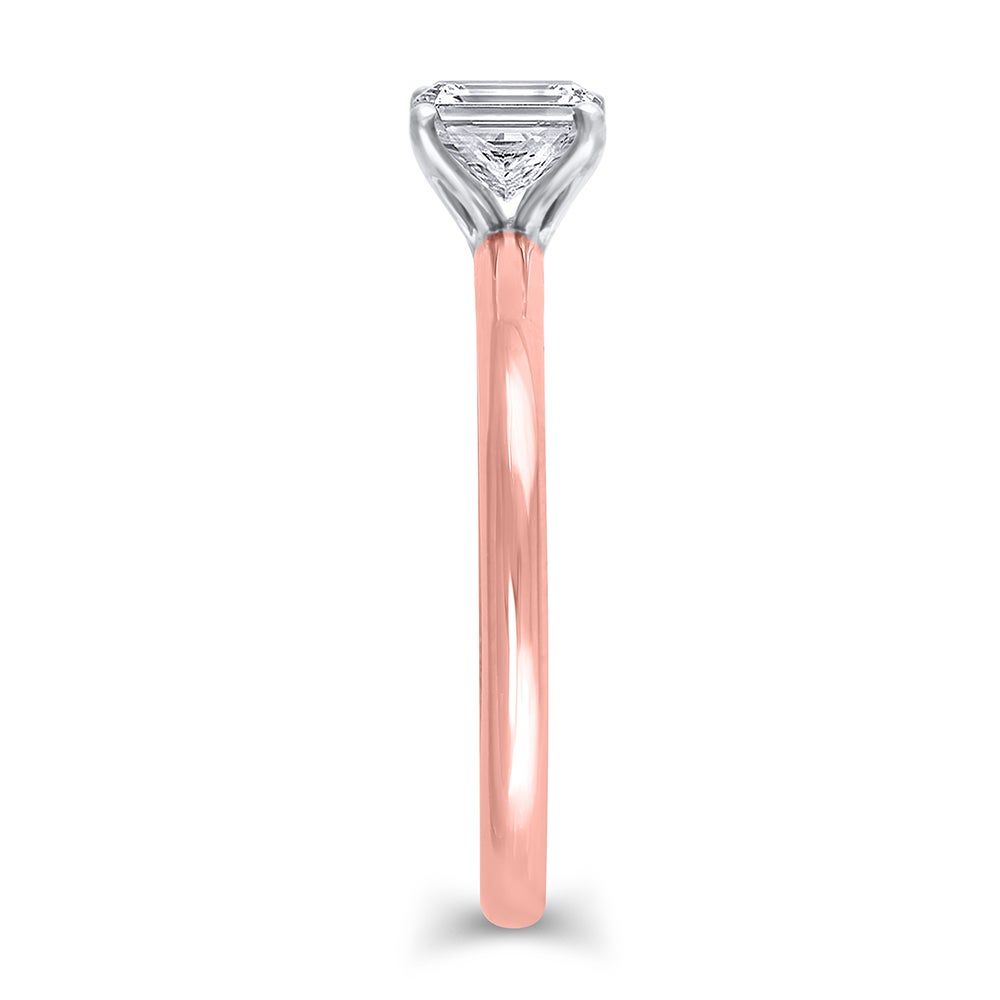 Lab Grown Diamond Princess-Cut Solitaire Engagement Ring 14K Rose Gold (1/2 ct.)