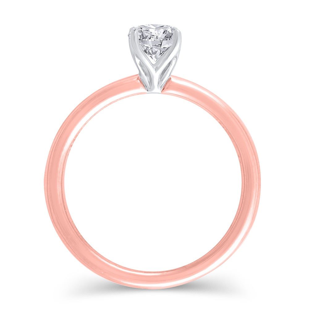 Lab Grown Diamond Pear-Shaped Solitaire Engagement Ring 14K Rose Gold (3/4 ct.)