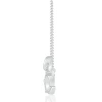 Cursive Love Necklace with Diamonds in Sterling Silver