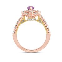 Margaux Rose de France Amethyst Engagement Ring with Diamonds 14K Gold (3/4 ct. tw.)