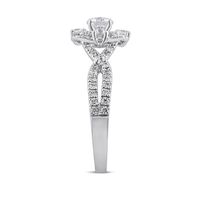 Jocelyn Cushion-Shaped Halo Diamond Engagement Ring 14K White Gold (1 ct. tw.)