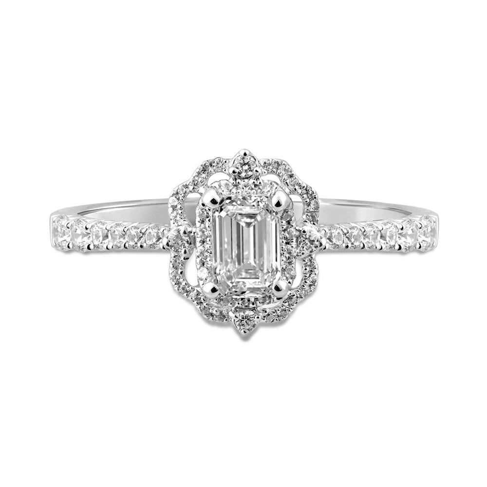 Lily Emerald-Cut Diamond Engagement Ring 14K White Gold (1 ct. tw.)