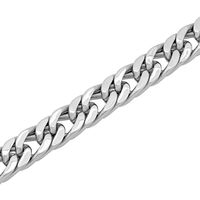 Menâs Curb Chain Bracelet in Stainless Steel, 8.75â
