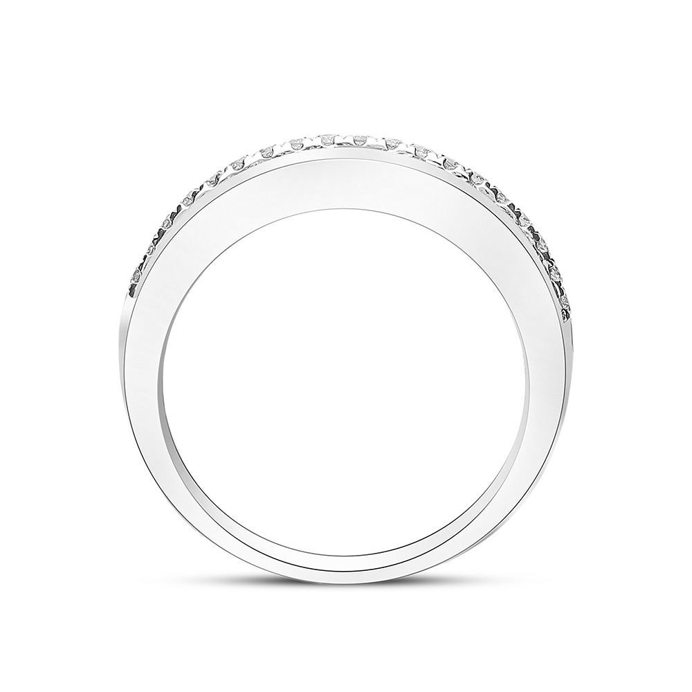 Princess-Cut Blue Sapphire & Diamond Ring 14K White Gold (1/7 ct. tw.)
