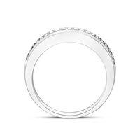 Princess-Cut Blue Sapphire & Diamond Ring 14K White Gold (1/7 ct. tw.)