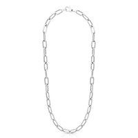 Paperclip Chain Necklace in Sterling Silver, 18"