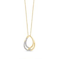 Lab Grown Diamond Pear-Shaped Pendant in 10K Yellow Gold (1/5 ct. tw.)