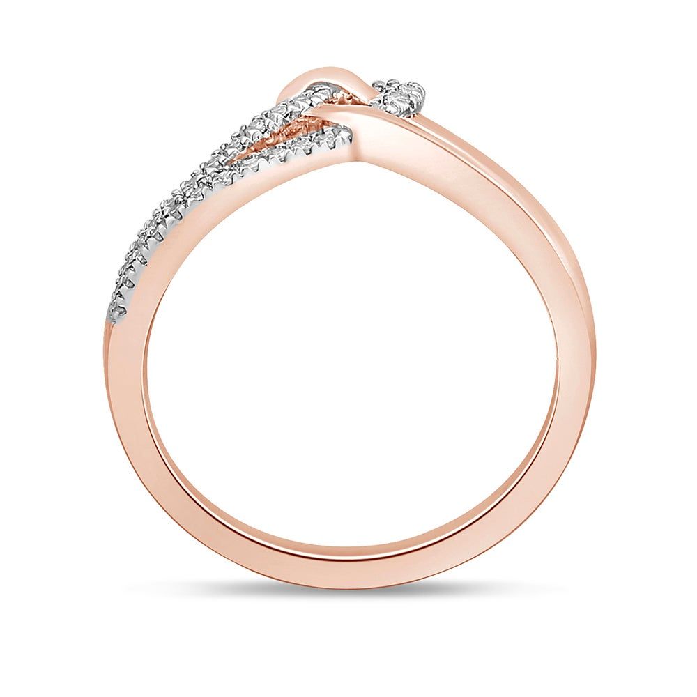 Lab Grown Diamond Heart Ring 10K Rose Gold (1/10 ct. tw.)