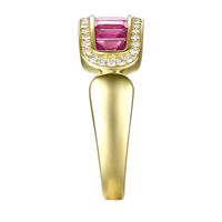 Baguette Ruby & Diamond Ring 10K Yellow Gold (1/5 ct. tw.)