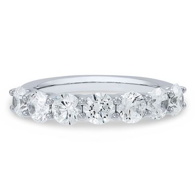 Lab Grown Diamond Anniversary Band with Seven Stones 14K White Gold (2 ct. tw.)