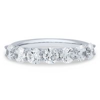 Lab Grown Diamond Anniversary Band with Seven Stones 14K White Gold (2 ct. tw.)