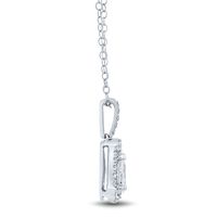 Lab Grown Diamond Pendant with Pear-Shape in 14K White Gold (3/4 ct. tw.)