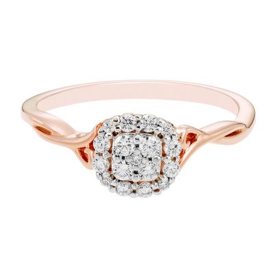 Petite Twisted Vine Diamond Ring 10K Rose Gold (1/4 ct. tw.)