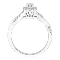 Diamond Twist Ring with Halo 10K White Gold (1/4 ct. tw.)