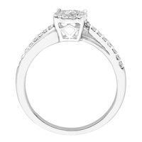 Illusion Diamond Ring with Bypass Band 10K White Gold (1/4 ct. tw.)