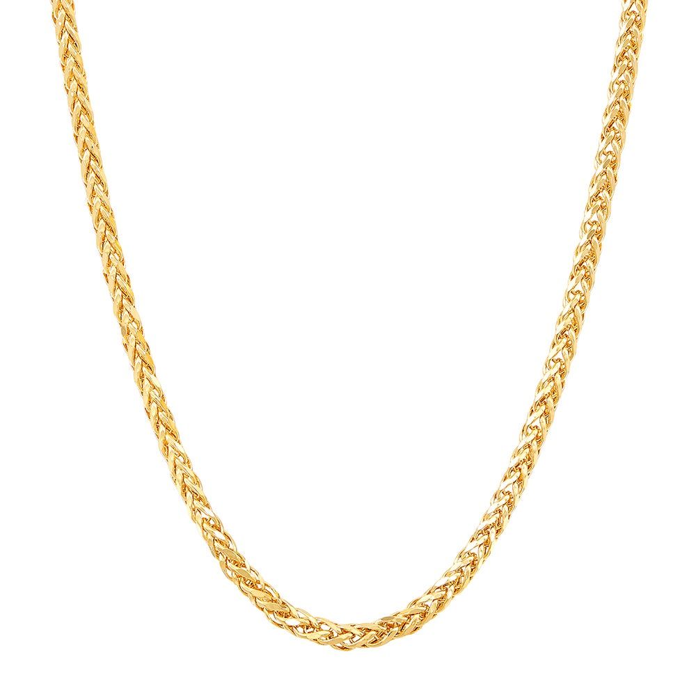 Wheat Chain in 14K Yellow Gold, 3.4mm, 22"